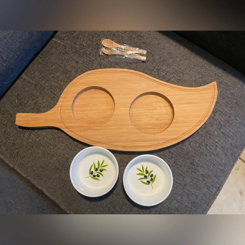 Brown and White Serveware Set for Dining